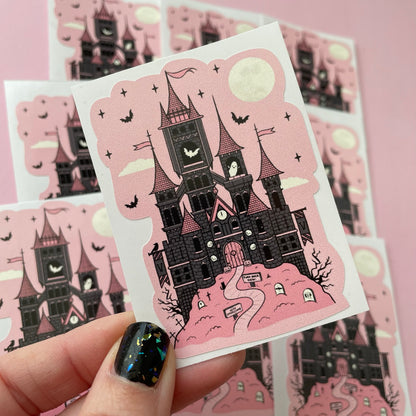 Vampire Castle Spooky Vinyl Sticker