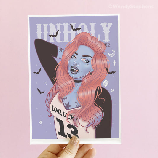Unholy Vampire Girl Art Print