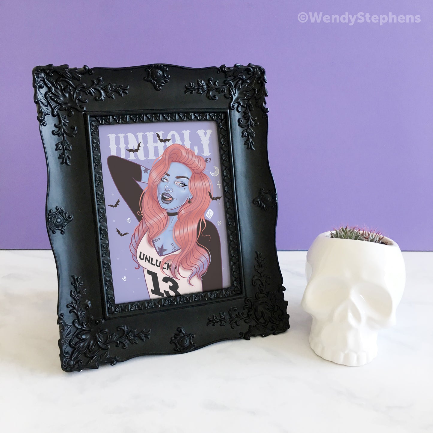 Unholy Vampire Girl Art Print