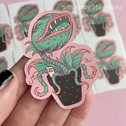 Venus Fly Trap Plant Spooky Vinyl Sticker
