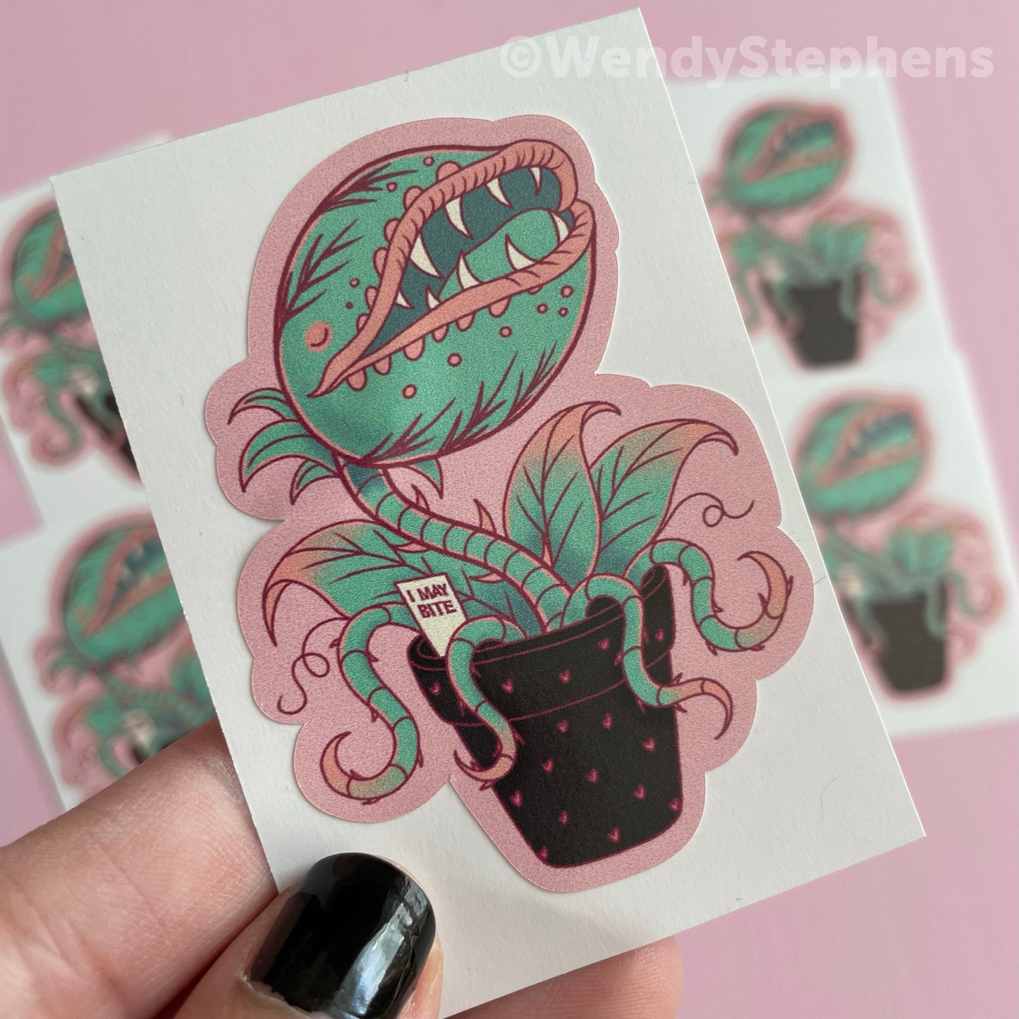 Venus Fly Trap Plant Spooky Vinyl Sticker