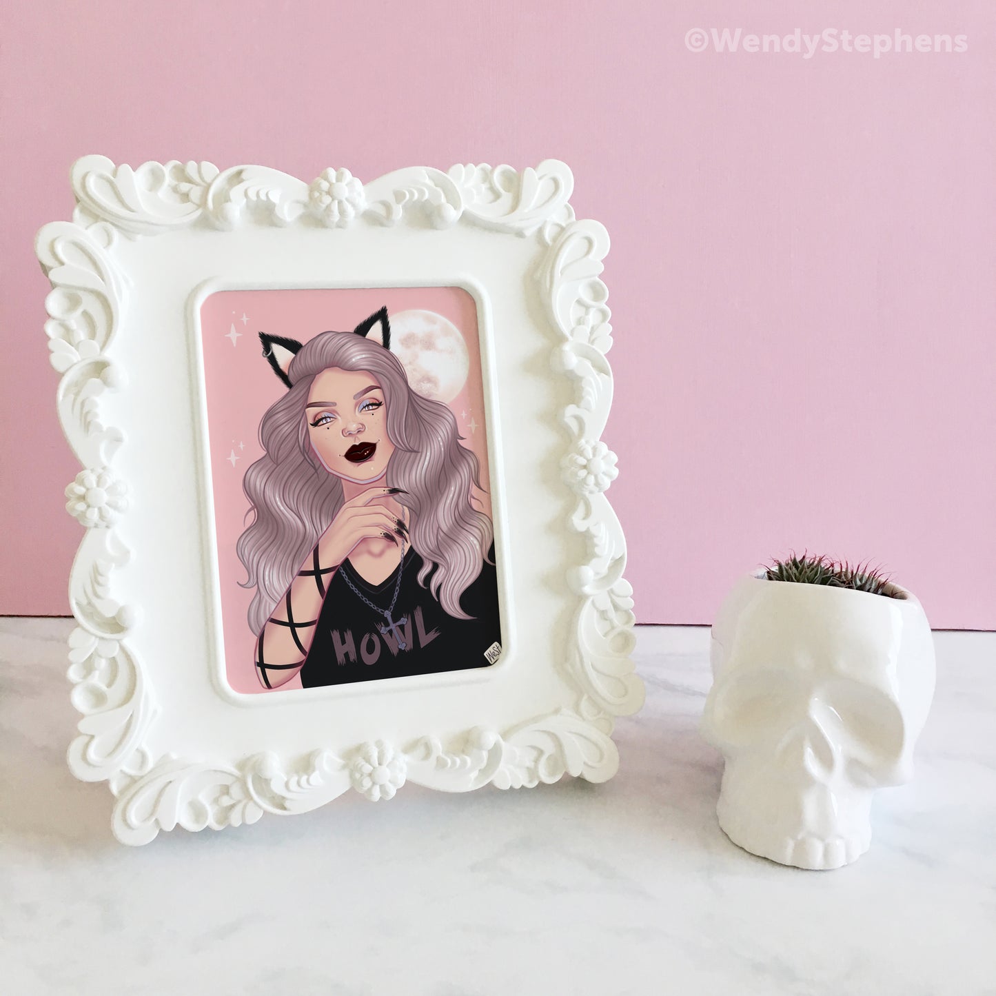 Werewolf Monster Girl Art Print