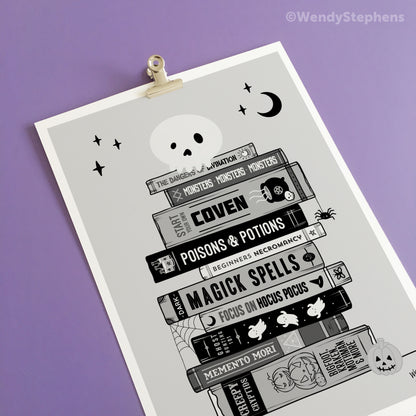 Spell Books Witch Art Print