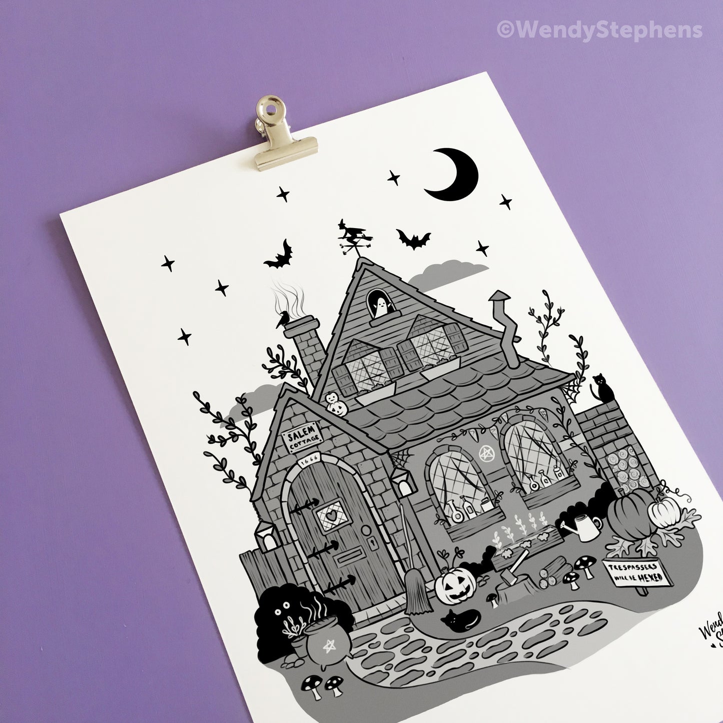 Witchy Cottage Art Print