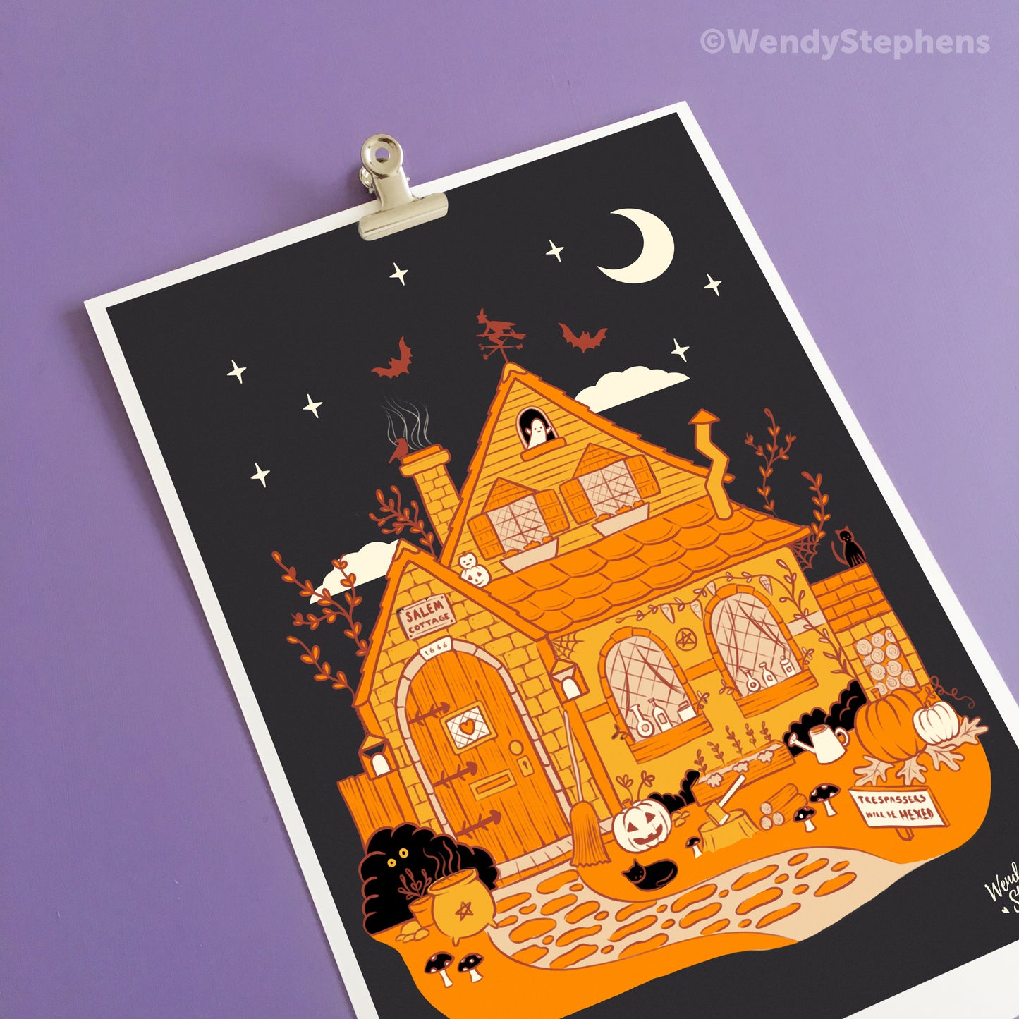 Witchy Cottage Art Print