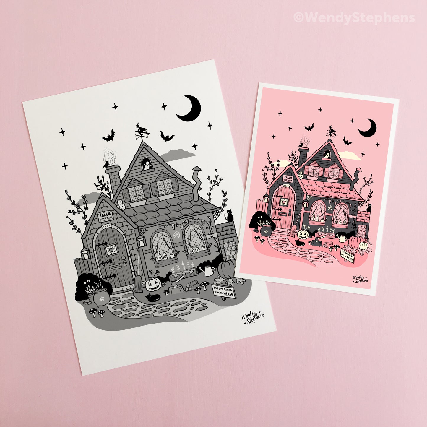 Witchy Cottage Art Print