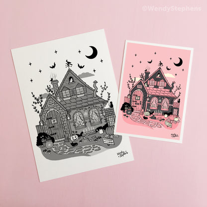 Witchy Cottage Art Print