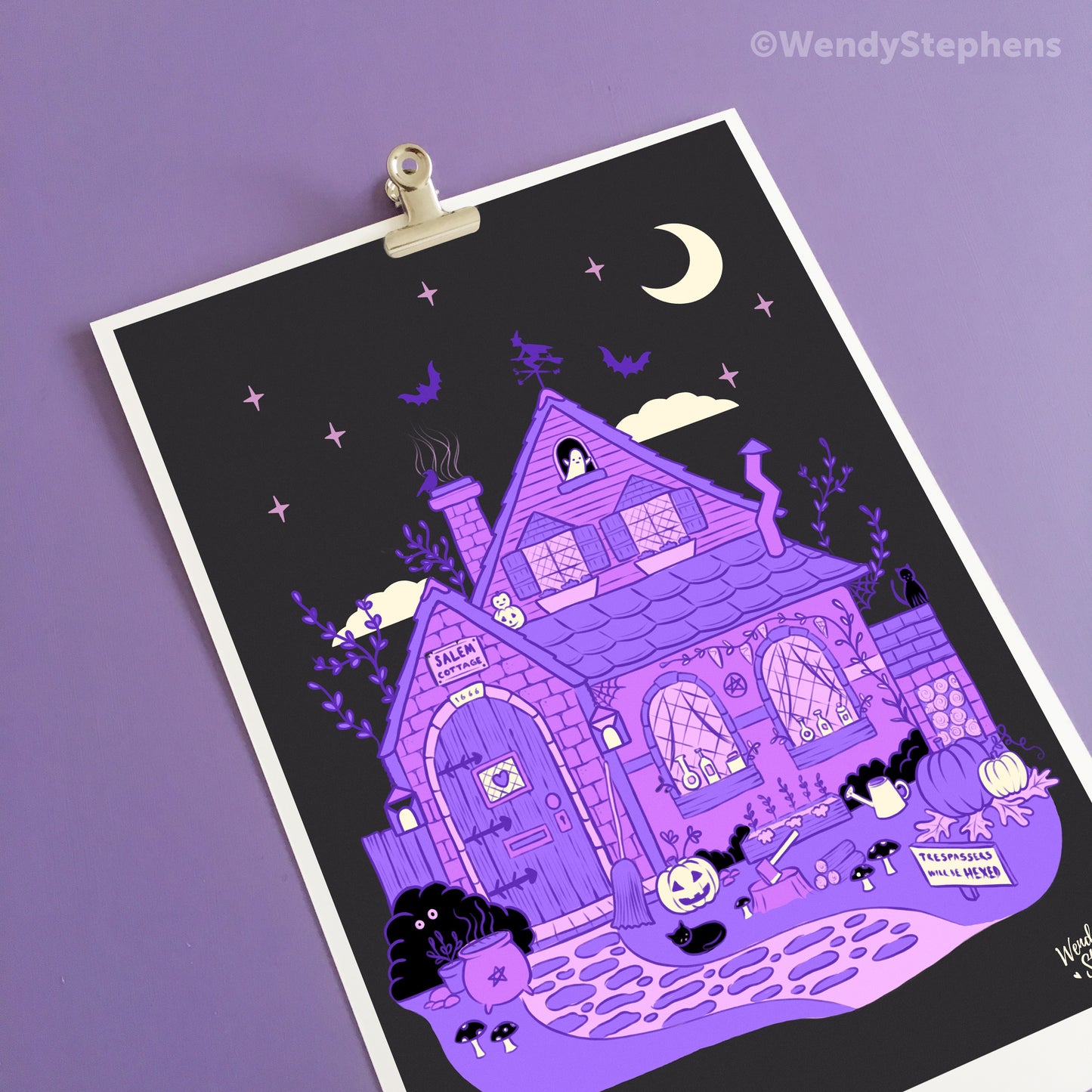 Witchy Cottage Art Print