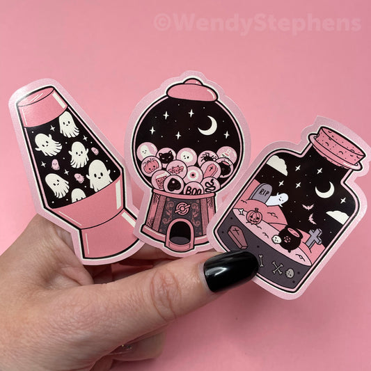 Ghost Boo Bottle Sticker Set