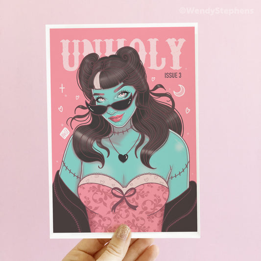 Unholy Zombie Girl Art Print