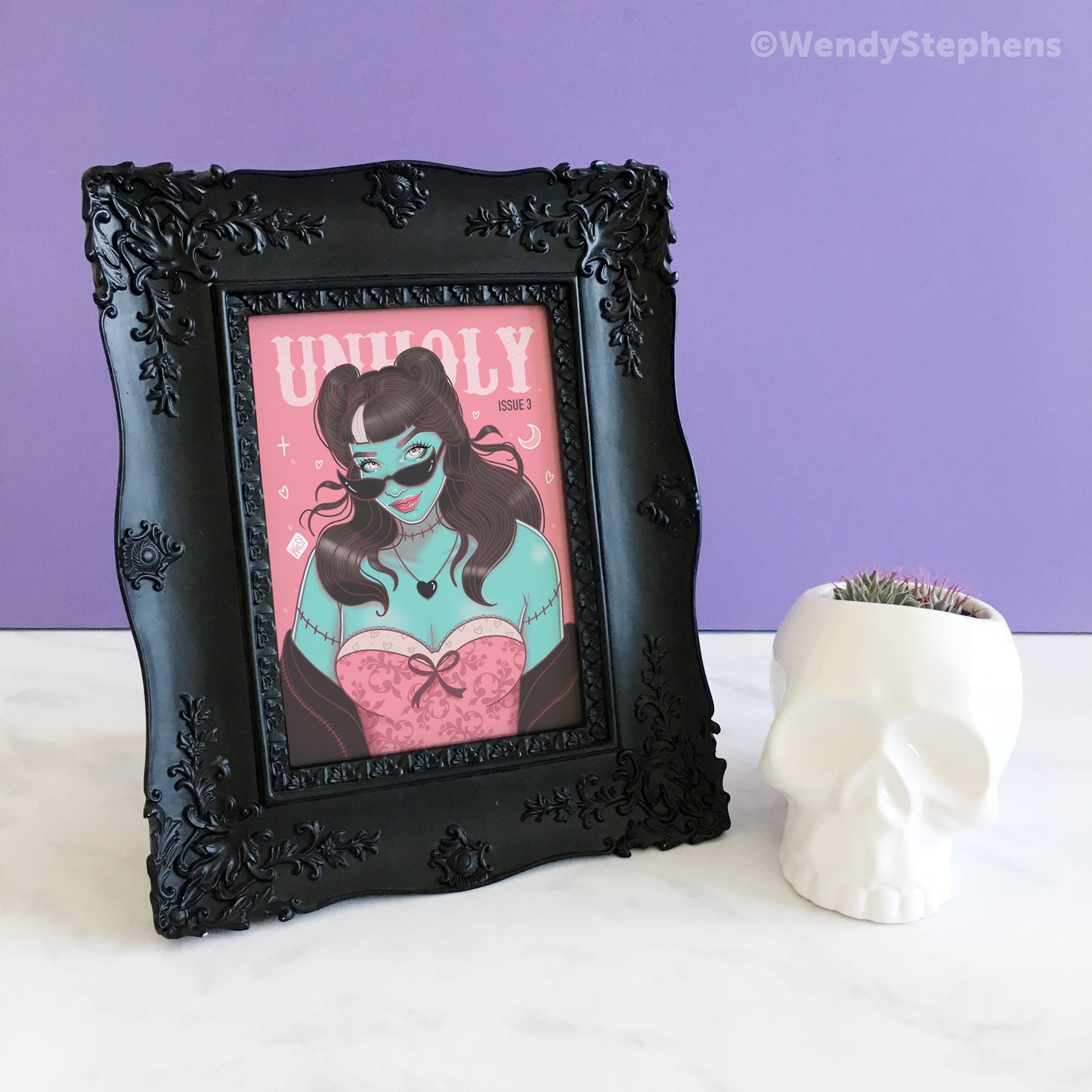 Unholy Zombie Girl Art Print