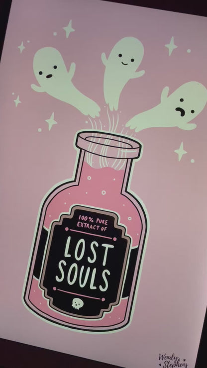 Lost Souls Spooky Ghost Art Print