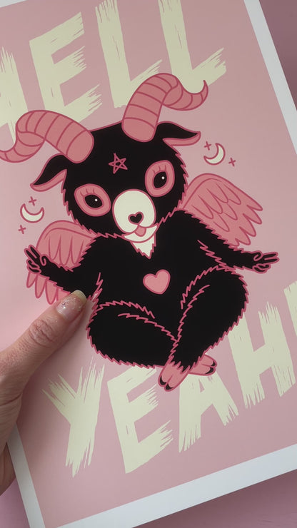 Cute Baphomet Hell Yeah Art Print