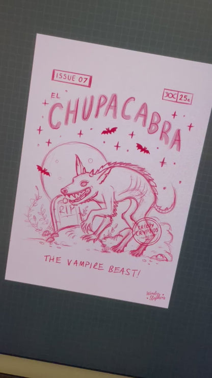 Chupacabra Cryptid Art Print