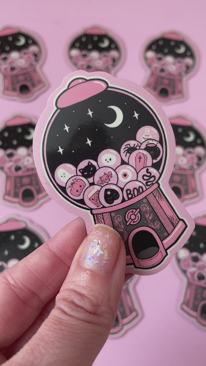 Gumball Machine Pink Spooky Fridge Magnet
