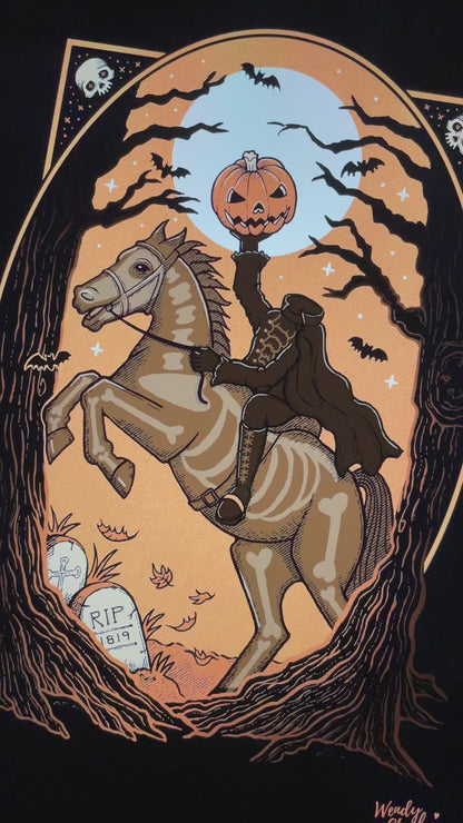 Headless Horseman Spooky Gothic Art Print