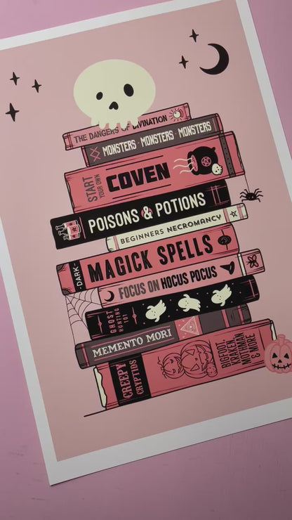 Spell Books Witch Art Print