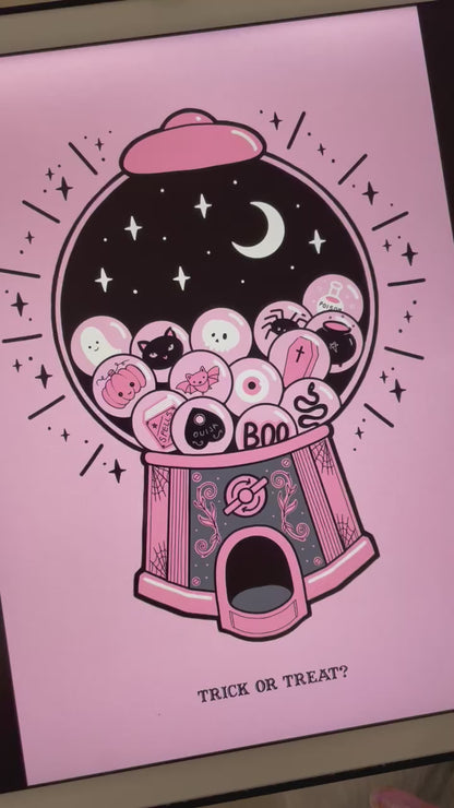 Gumball Machine Spooky Art Print
