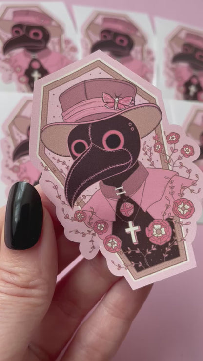 Plague Doctor Spooky Vinyl Sticker