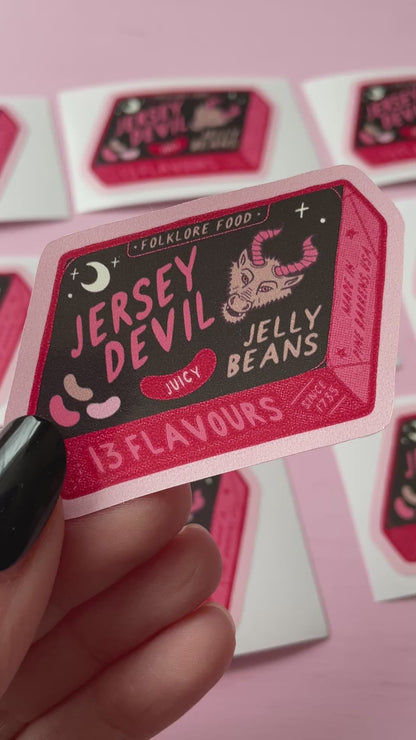 Jersey Devil Jelly Beans Cryptid Vinyl Sticker