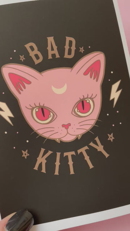 Bad Kitty Art Print