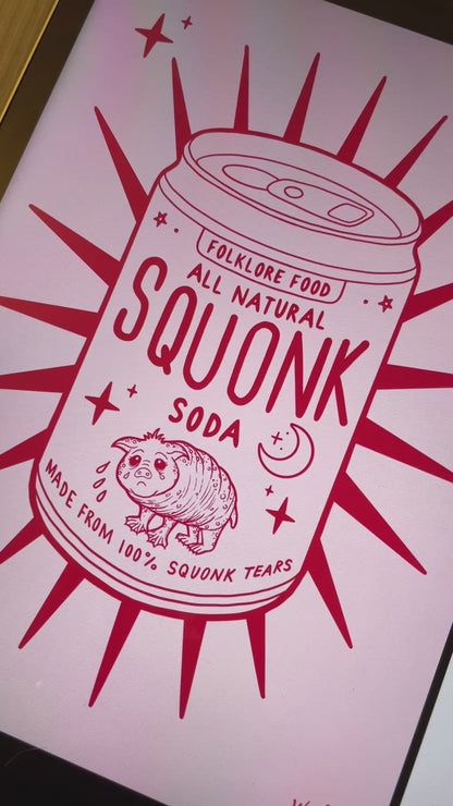 Squonk Soda Cryptid Art Print