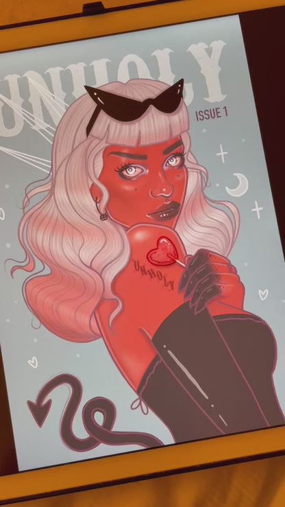 Unholy Zombie Girl Art Print