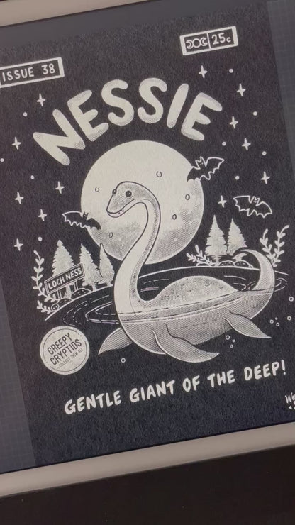 Nessie Loch Ness Cryptid Art Print