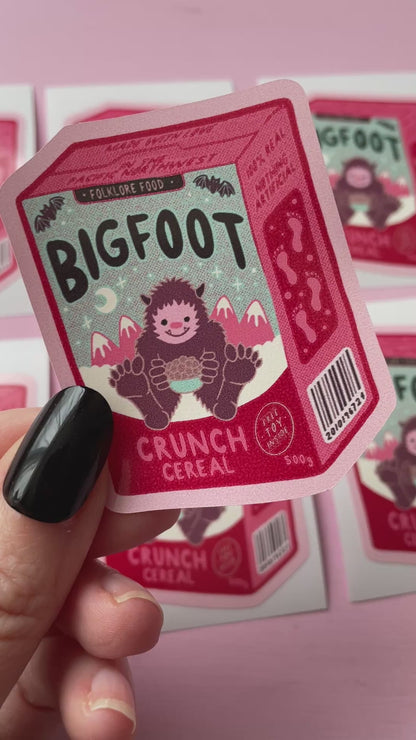 Bigfoot Cereal Cryptid Vinyl Sticker