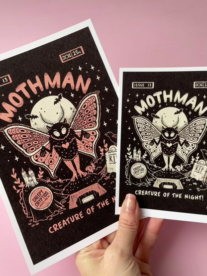 Mothman Cryptid Art Print