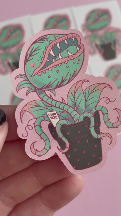 Venus Fly Trap Plant Spooky Vinyl Sticker