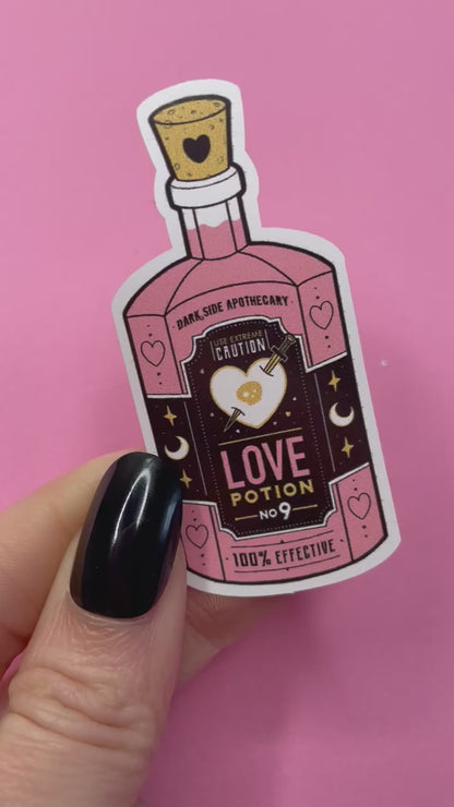 Love Potion Bottle Spooky Vinyl Sticker