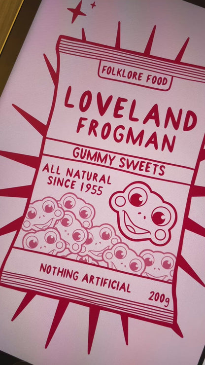 Loveland Frogman Sweets Cryptid Art Print