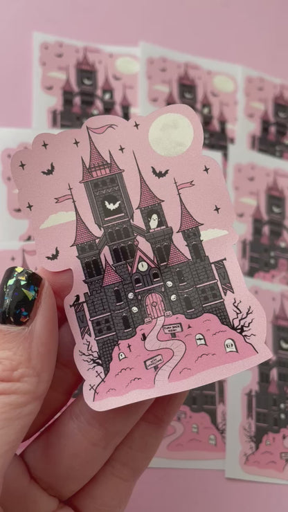 Vampire Castle Spooky Vinyl Sticker