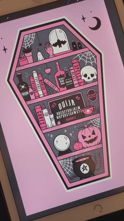 Coffin Shelf Art Print