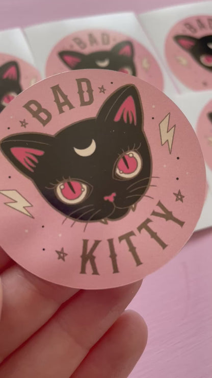 Bad Kitty Spooky Vinyl Sticker