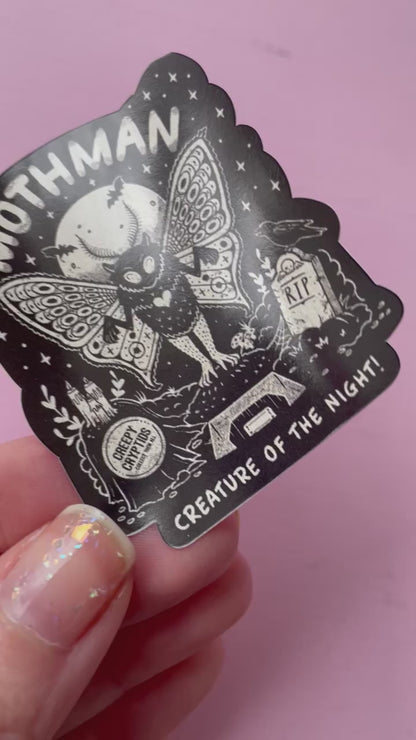 Mothman Cryptid Vinyl Sticker