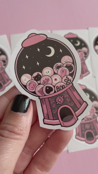 Gumball Machine Spooky Vinyl Sticker